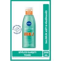 NIVEA Derma Skin Clear Karşıtı Tonik 200ml, Niasinamid, Salistik Asit