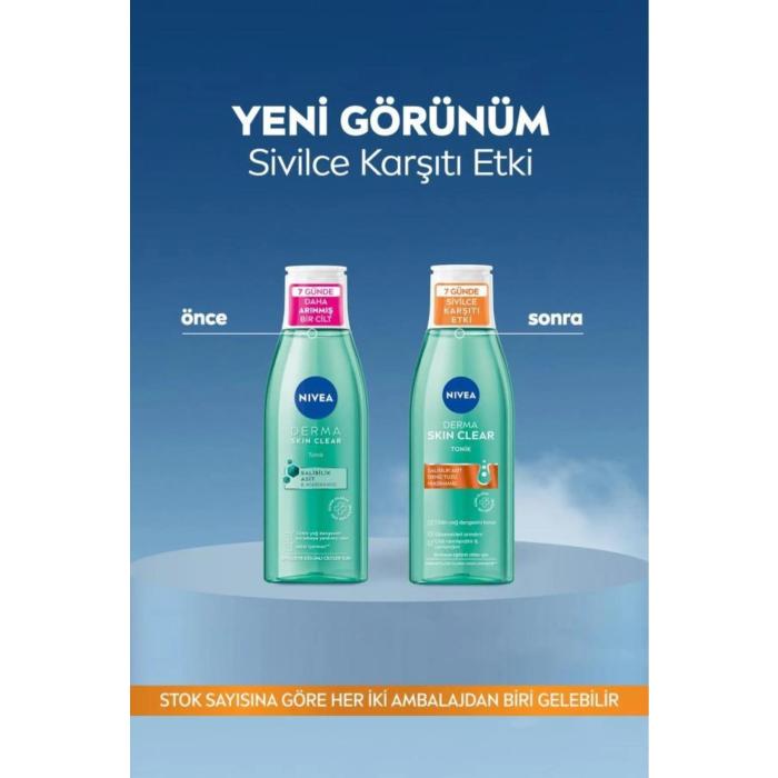 NIVEA Derma Skin Clear Karşıtı Tonik 200ml, Niasinamid, Salistik Asit