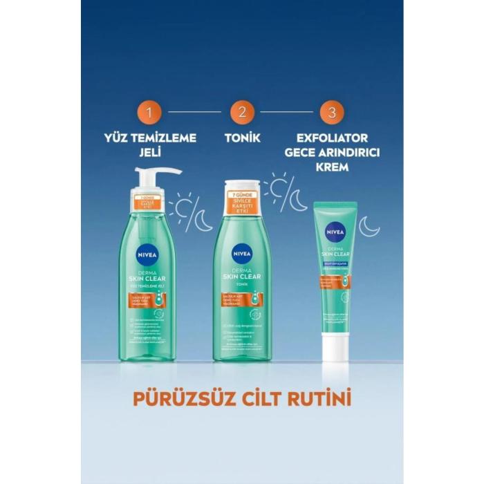 NIVEA Derma Skin Clear Karşıtı Tonik 200ml, Niasinamid, Salistik Asit
